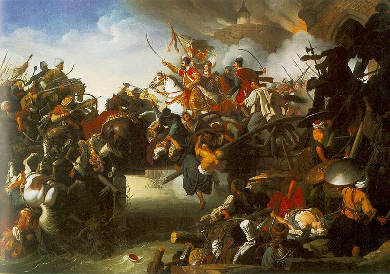 Johann Peter Krafft Zrenyis Charge from the Fortress of Szigetvar